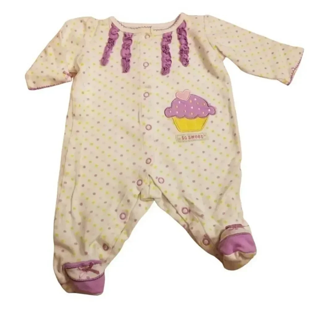 Little Wonder cupcake footed pajamas 0-3 mo